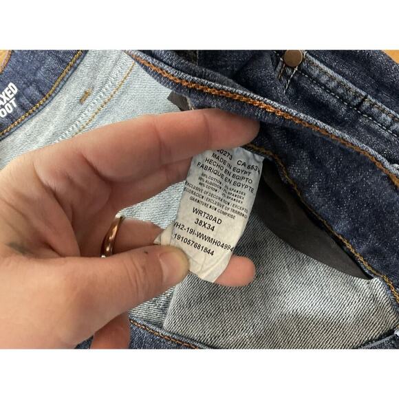 Wrangler Retro Mens Size 38x34 Relaxed Boot Dark Wash Denim Jeans - Picture 5 of 9